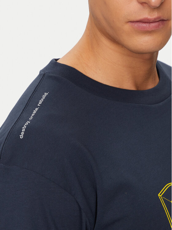 DC Shoes DC Shoes T-Shirt Rebuild Hss ADYZT05337 Granatowy Regular Fit