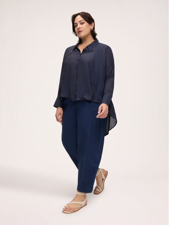 Fiorella Rubino Fiorella Rubino Koszula 5038T001572N034 Niebieski Over Fit