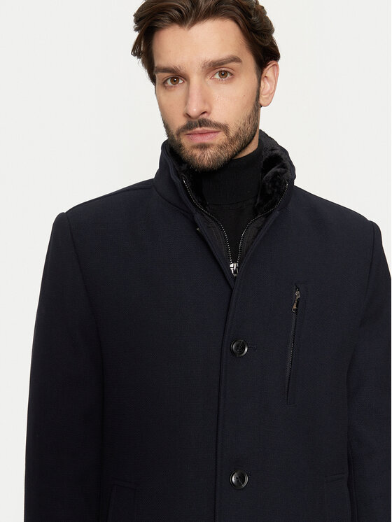 Pierre Cardin Pierre Cardin Kabát pro přechodné období C4 82600/6101/6315 Tmavomodrá Regular Fit
