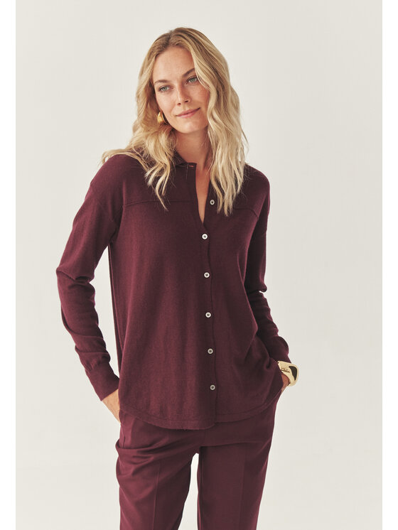 TATUUM TATUUM Koszula ELARA Bordowy Loose Fit