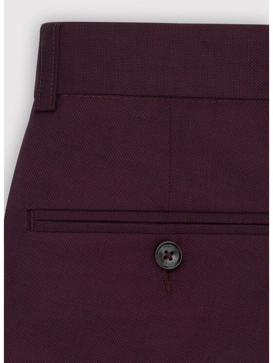 Pako Lorente Pako Lorente Spodnie garniturowe P25WF-6G-014 Bordowy Slim Fit