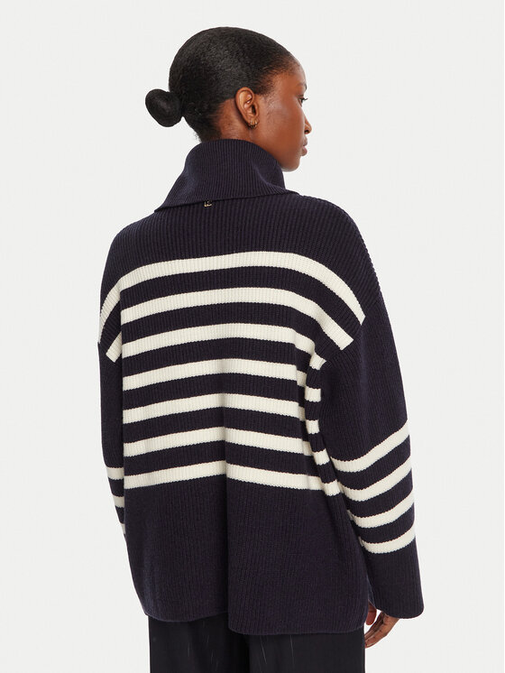 LOLA CASADEMUNT LOLA CASADEMUNT Rollkragenpullover LF2511026 Dunkelblau Loose Fit