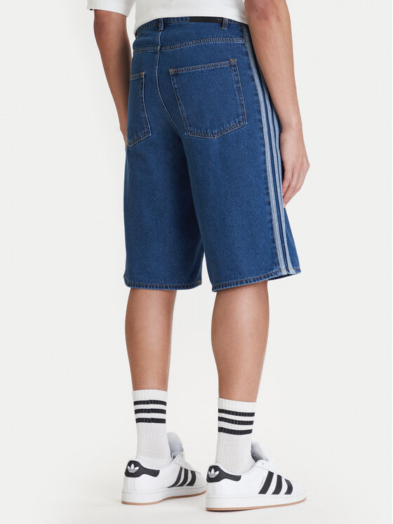 adidas adidas Szorty jeansowe adicolor Firebird KD1500 Niebieski Loose Fit