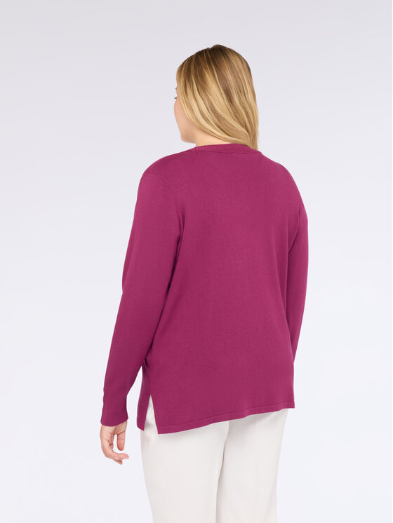 Fiorella Rubino Fiorella Rubino Cardigan M628L008002N036 Bordeaux A-Line Fit
