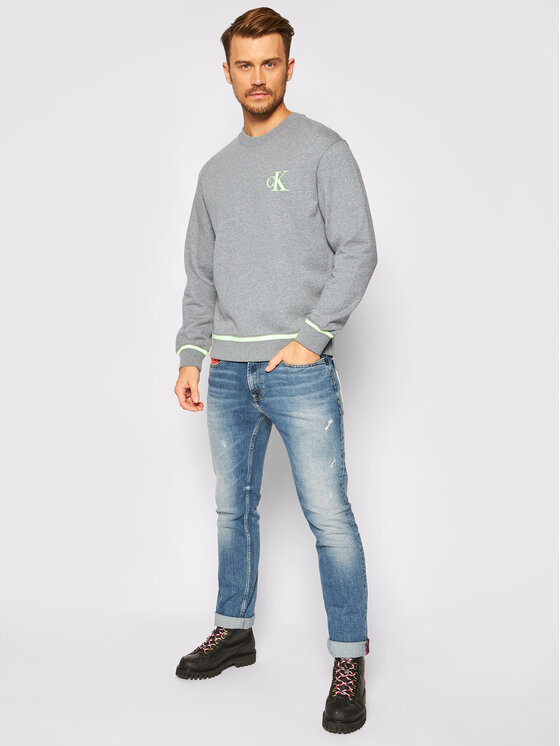 Calvin Klein Jeans Pulóver J30J315597 Szürke Regular Fit • Modivo.hu