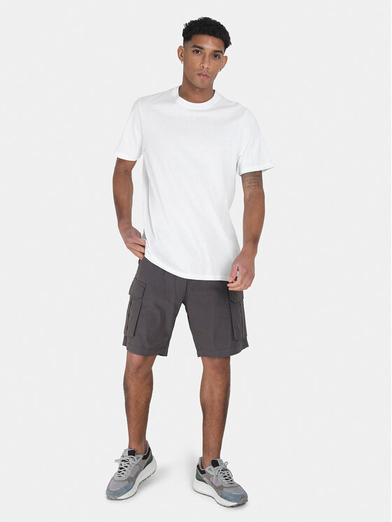 Brave Soul Brave Soul Kratke hlače iz tkanine MSRT-ISLANDGRY Siva Straight Fit