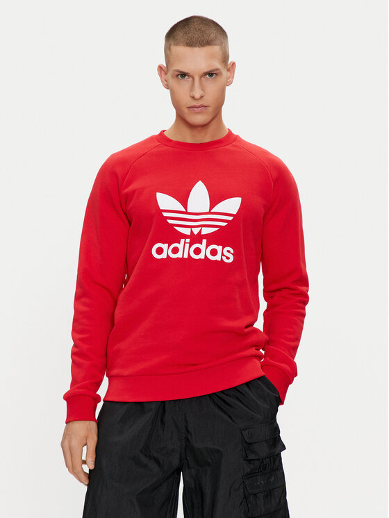 adidas Mikina adicolor Classics Trefoil IA4855 Červená Regular Fit