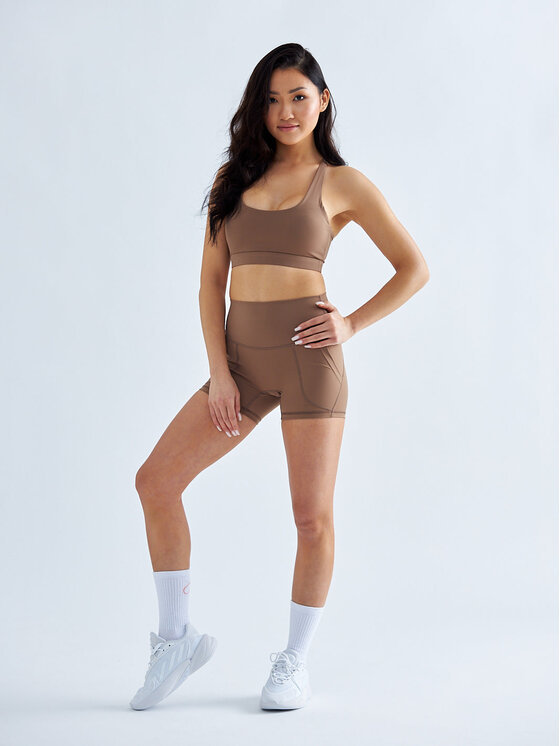 BeShaped BeShaped Sportovní podprsenka z Kieszeniami - Fit Me Hnědá