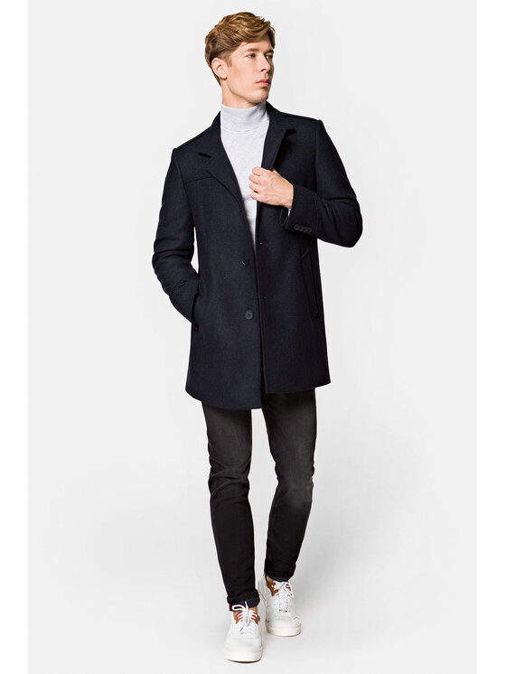 Lancerto Lancerto Płaszcz zimowy KR090223000016 Granatowy Regular Fit