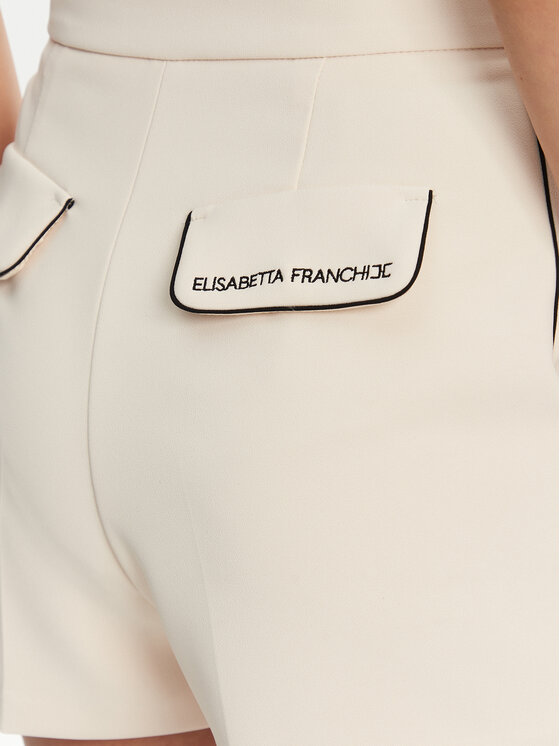 Elisabetta Franchi Elisabetta Franchi Szövet rövidnadrág SH-008-51E2 Bézs Regular Fit