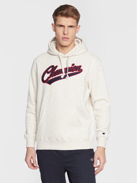 Champion Sweatshirt Heavy Fleece Vintage Logo 217886 Grau Relaxed Fit Modivo