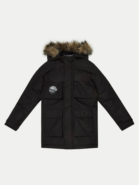 Jack&Jones Junior Parka Star 12258941 Melns Regular Fit