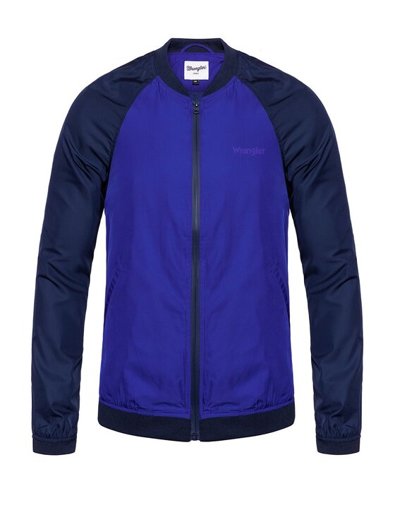 Wrangler Wrangler Kurtka przejściowa BOMBER Niebieski Slim Fit