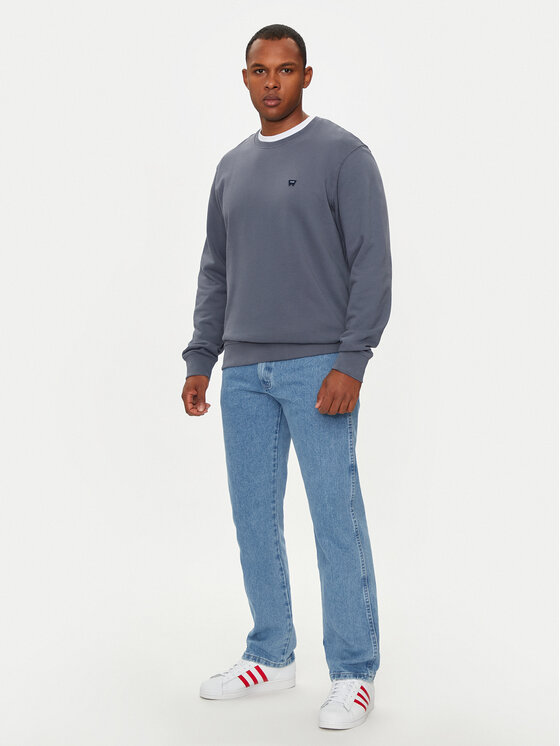Wrangler Wrangler Pulóver Sign Off 112357335 Kék Regular Fit