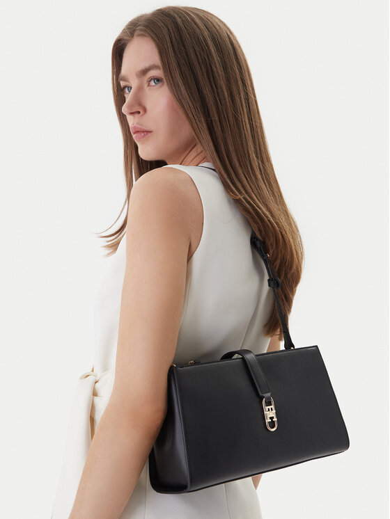 Tommy Hilfiger Geantă Th Libre Shoulder Bag AW0AW17718 Negru