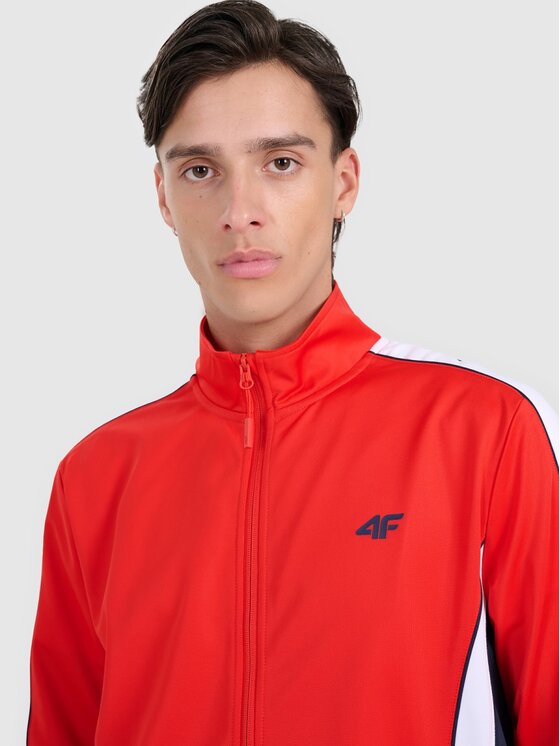 4F 4F Felpa 4FRAW25TSWSM2459-62S Rosso Regular Fit
