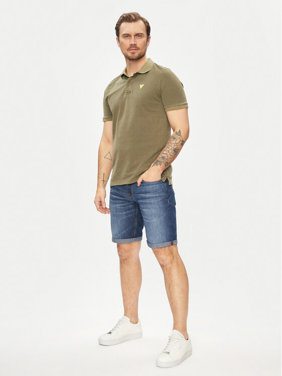 Guess Guess Szorty jeansowe Sonny M4GD01 D4Z24 Granatowy Slim Fit
