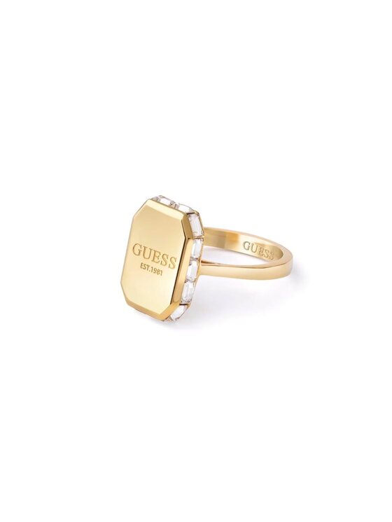 Guess Guess Pierścionek JUBR04259JW-YG-56 Złoty