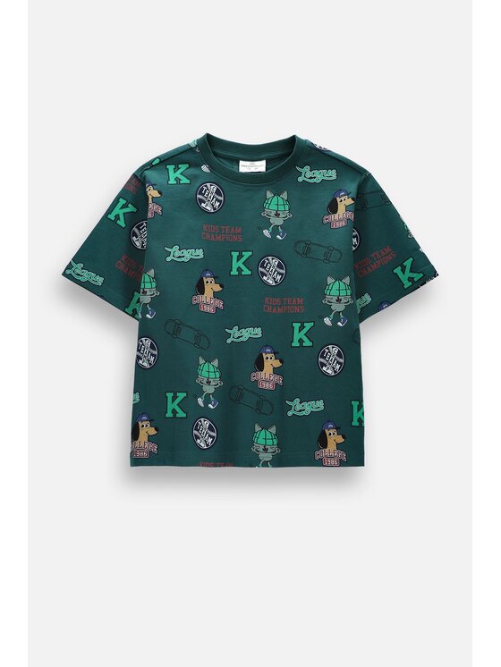 Coccodrillo Coccodrillo T-Shirt ZC6143206ABK-011 Zelená Regular Fit