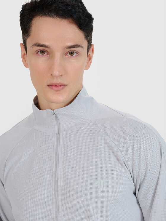 4F 4F Bluza techniczna MULTI ACTIVE Szary jasny Regular Fit