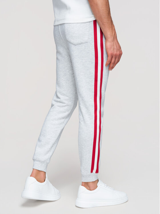 Ombre Ombre Spodnie dresowe P1519 Szary Regular Fit