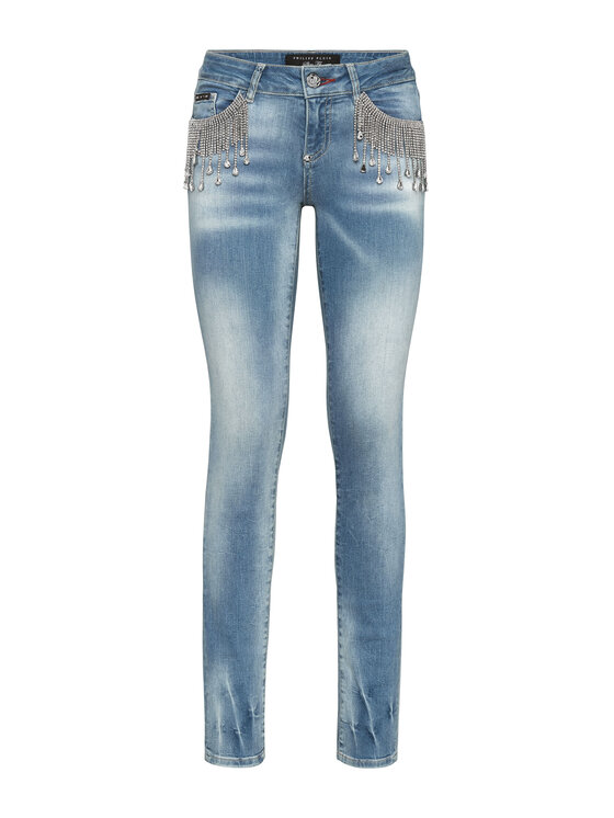 PHILIPP PLEIN PHILIPP PLEIN Džínsy 21761 Svetlo modrá Slim Fit