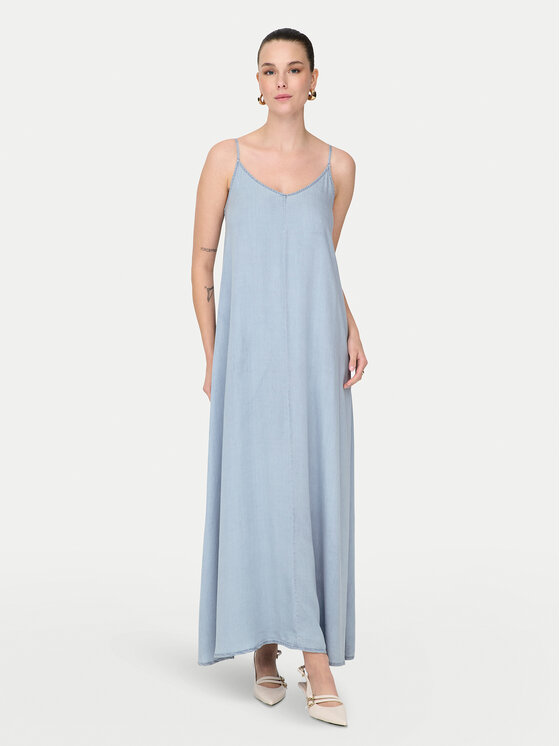 ONLY ONLY Sukienka letnia Charis 15337932 Niebieski Loose Fit