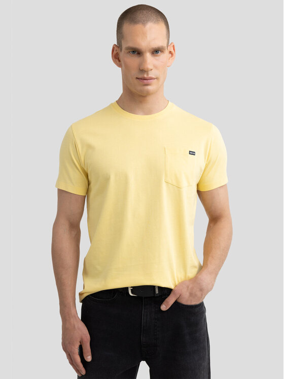 BIG STAR BIG STAR T-Shirt CARBON_200_150 Żółty Basic Fit