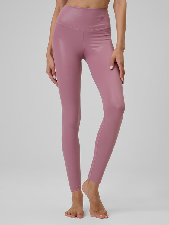 4F 4F Legginsy YOGA Różowy ciemny Slim Fit