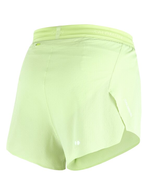 Salomon Salomon Szorty sportowe SENSE AERO SPLIT 3" W Zielony jasny Slim Fit