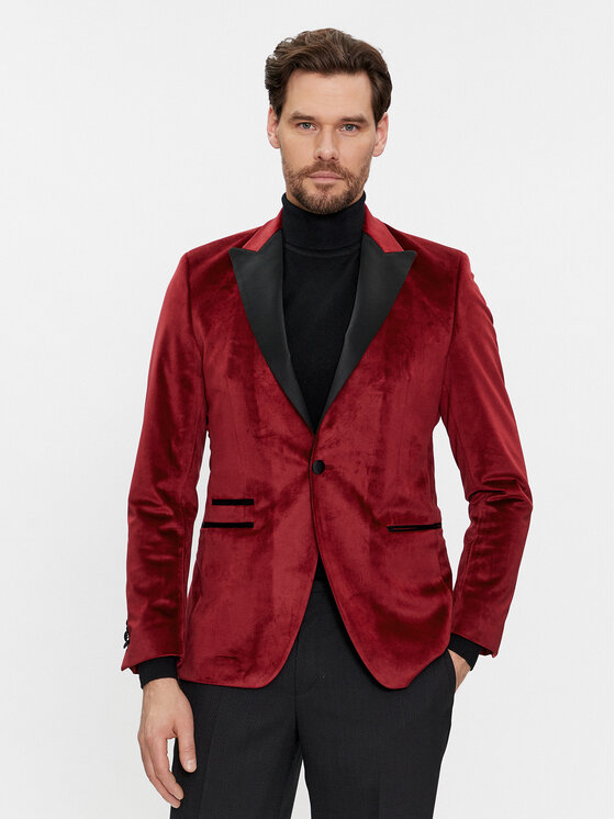 KARL LAGERFELD KARL LAGERFELD Sacou 155270 541009 Roșu Slim Fit