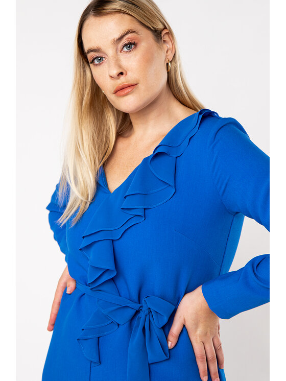 QUIOSQUE QUIOSQUE Každodenné šaty FALBANA DRESS Modrá Regular Fit