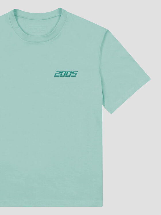 2005 2005 Tričko Basic Zelená Oversize