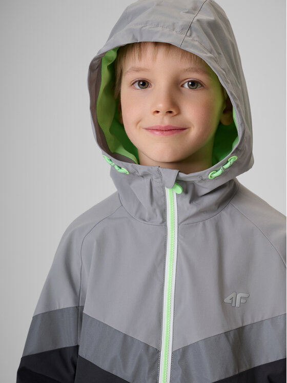 4F 4F Kurtka przejściowa URBAN ATHLETICS Szary ciemny Loose Fit
