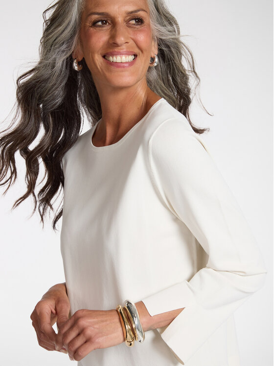 Elena Mirò Elena Mirò Maglione M561Z100751N011 Bianco Regular Fit