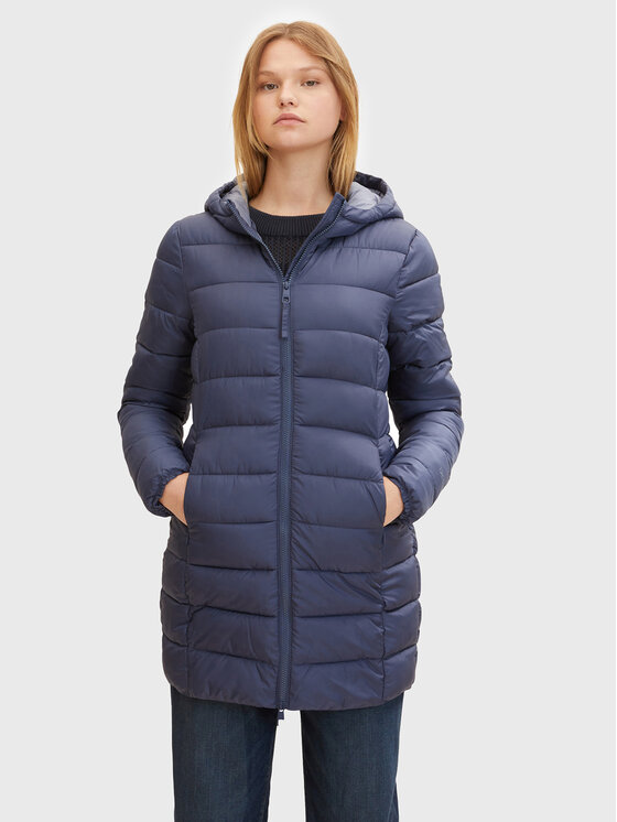 Tom Tailor Denim Sweatshirt-Jurk Met Capuchon, Grey Mint, M Tom Tailor Denim DE