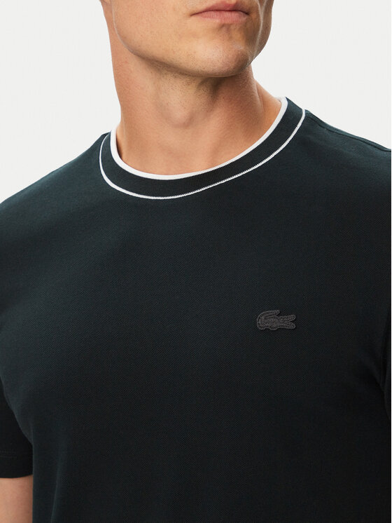 Lacoste Lacoste Marškinėliai TH8174 Tamsiai žalia Regular Fit