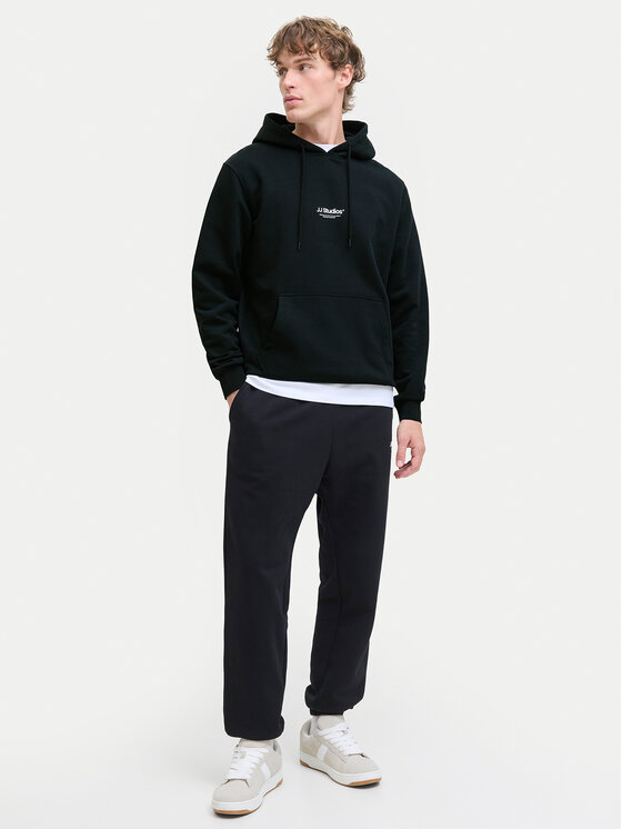 Jack&Jones Jack&Jones Majica dugih rukava Soho 12278789 Crna Relaxed Fit