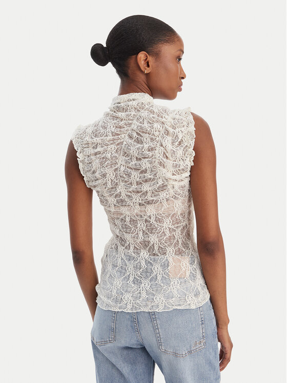 Vero Moda Vero Moda Blúzka Lisa 10337963 Biela Tight Fit