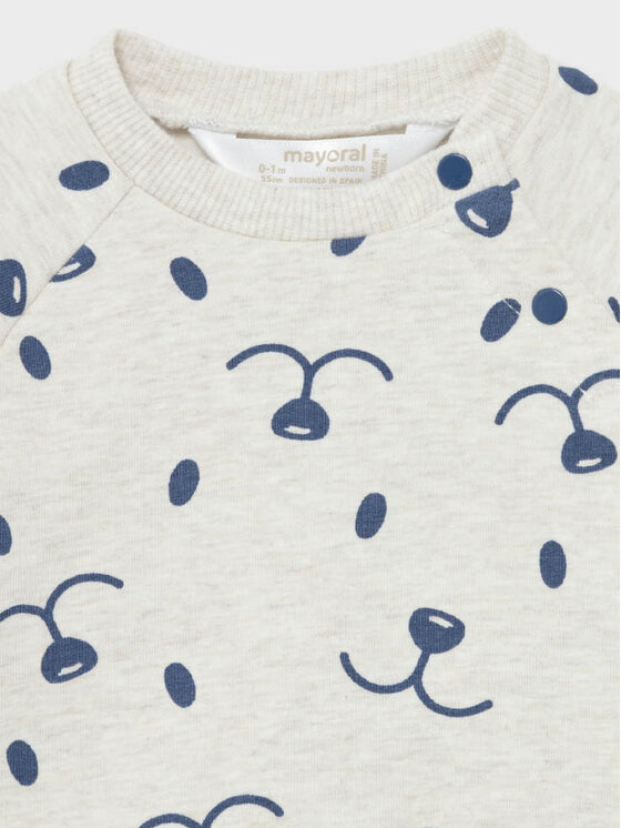 Completo felpa e pantaloni di tessuto 2516 Beige