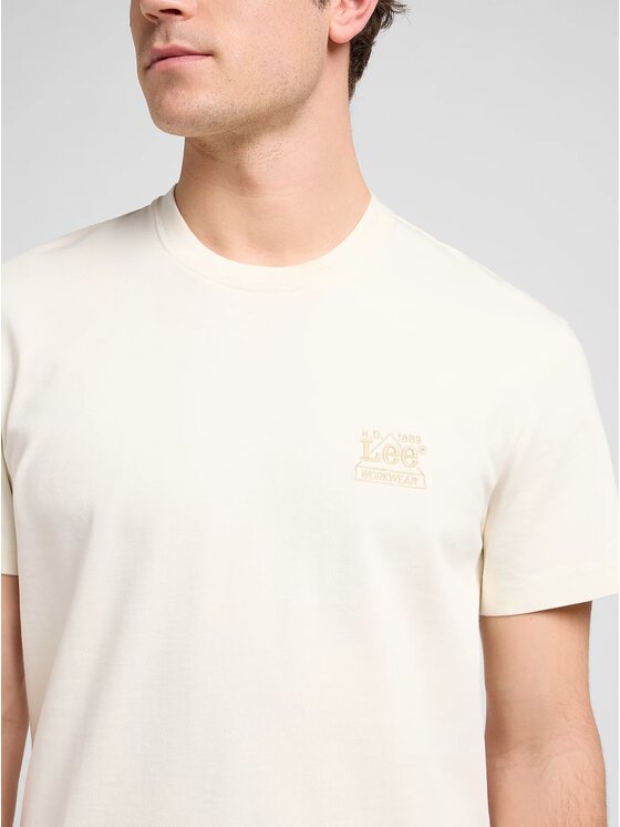 Lee Lee T-Shirt WW ESSENTIAL Biały Comfort Fit