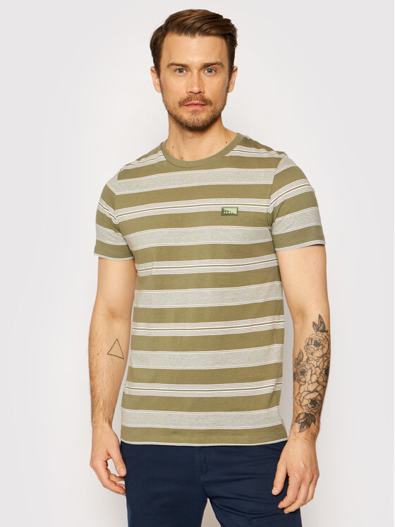 T-shirt Flame 12185087 Verde Slim Fit