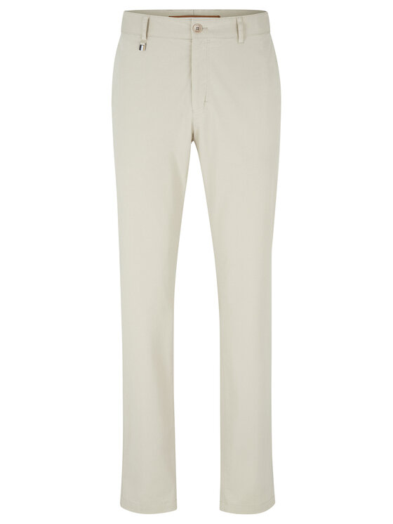 BOSS Boss Bavlnené nohavice C_Genius 50485076 Béžová Slim Fit