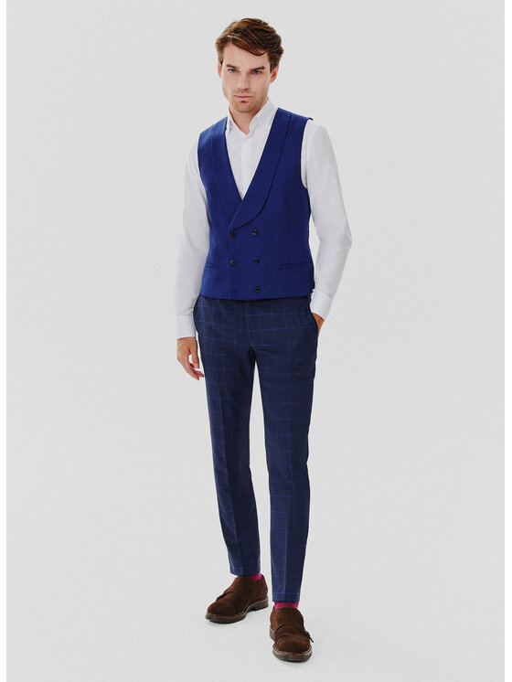 Pako Lorente Pako Lorente Kamizelka P24WP-8X-004 Granatowy Slim Fit