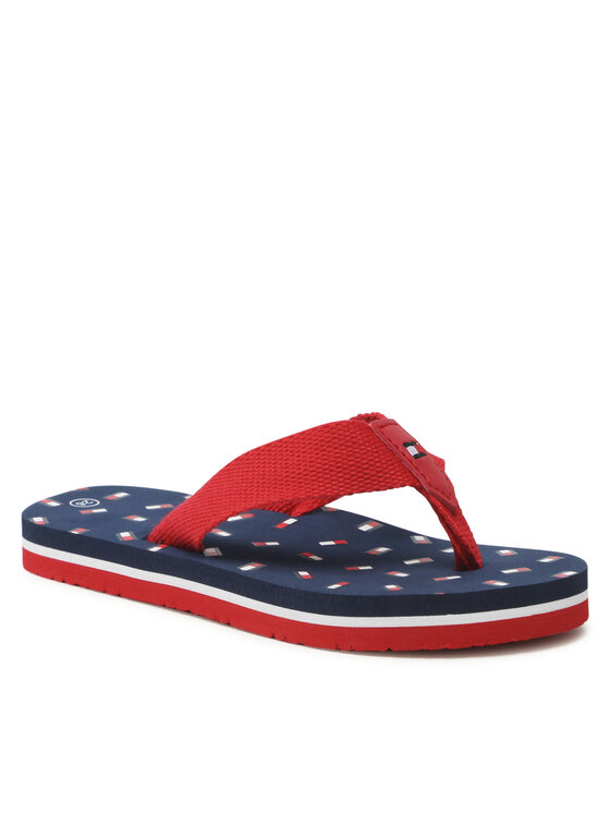 Tommy Hilfiger Tommy Hilfiger Šlepetės per pirštą Flag Flip Flop T3X8-32923-0058 M Raudona