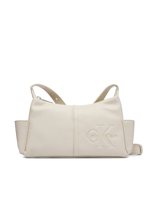 Calvin Klein Calvin Klein Τσάντα Pockets Monologo Crossbody LV04F3687G Κρεμ