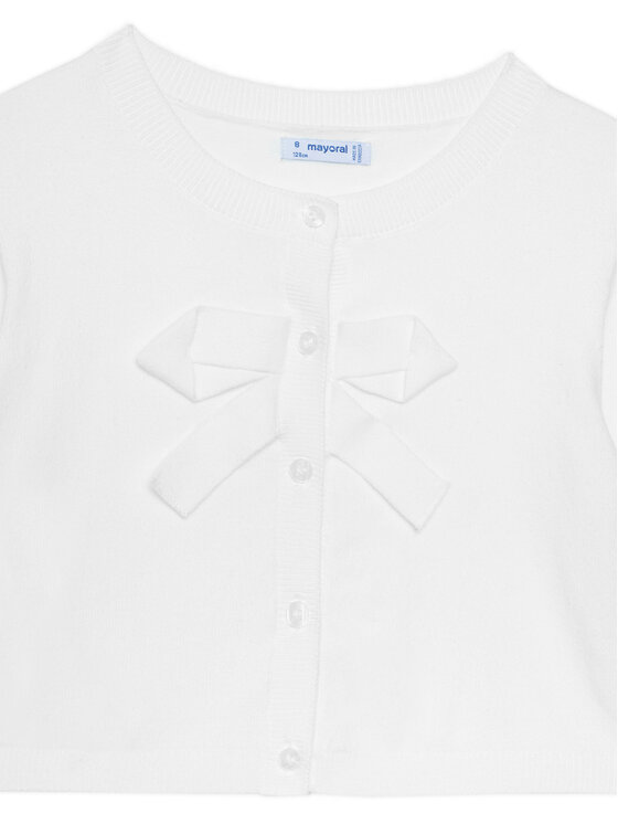 Mayoral Mayoral Pletena jopica 321 Bela Regular Fit