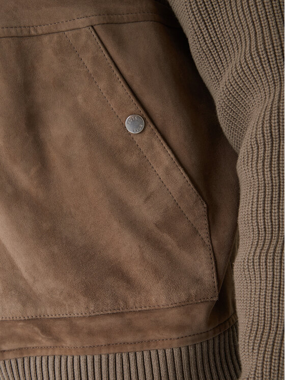 BOSS BOSS Lederjacke H-Maparo 50547673 Beige Regular Fit