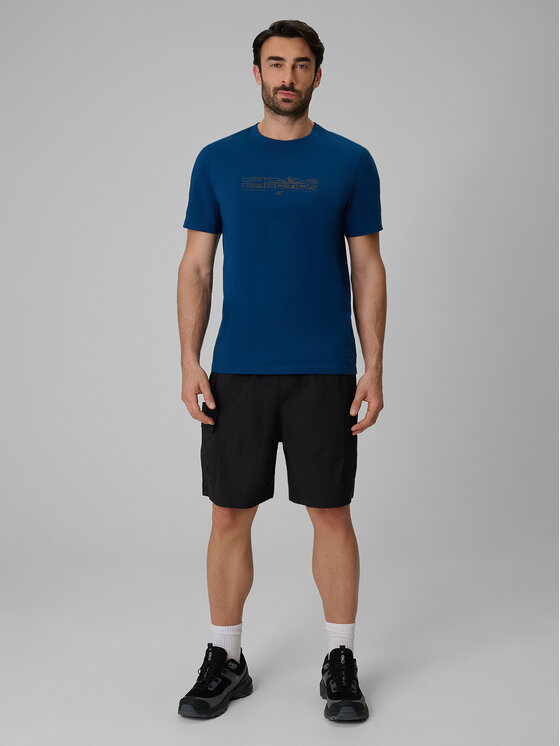 4F 4F T-Shirt TREKKING Turkusowy Regular Fit