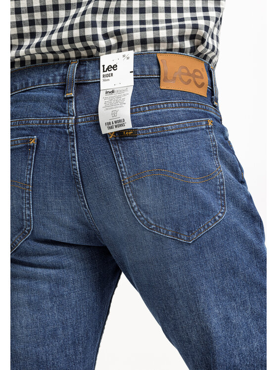 Lee Lee Jeansy RIDER Niebieski Slim Fit